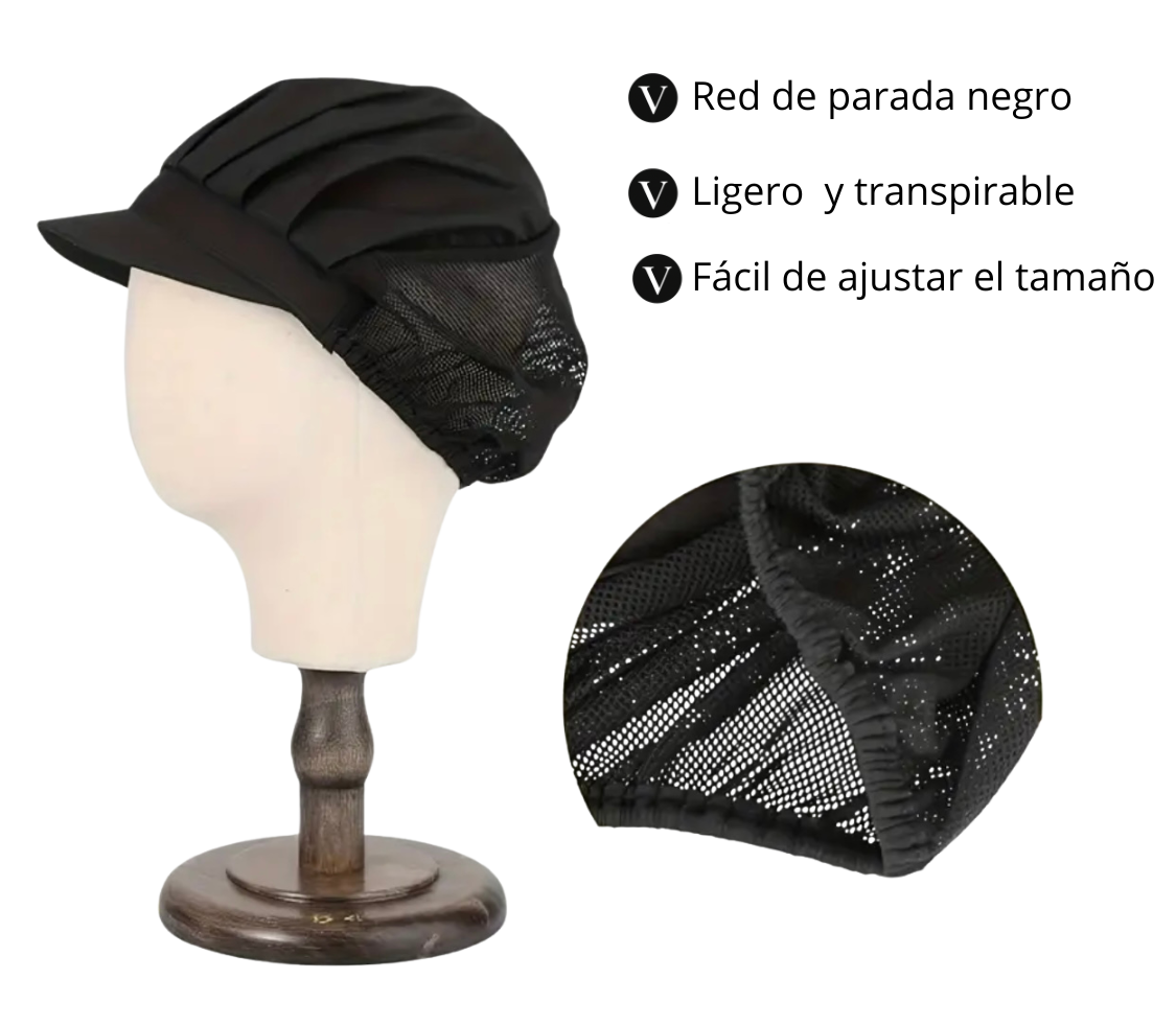 GORRA CON RED TRANSPIRABLE - protección e higiene profesional.